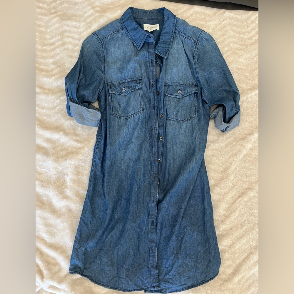 Women’s Wax Jean Boutique Denim Button Up Dress